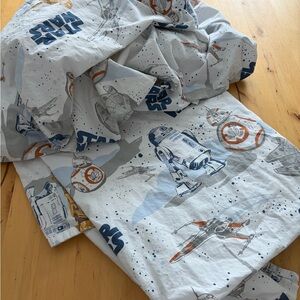Pottery Barn Kids Star Wars Bedding in Blue and Orange